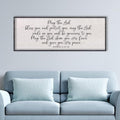 LuZhiQiang Numbers 6:24-26 Scripture Wall Art 40"x15" May The Lord Bless You And Protect You Sign Bible Verses Christian Home Wall Decor (Black)-Ruum Studio Home