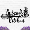 Custom Kitchen Name Sign, Personalized Kitchen Metal Sign, Kitchen Art Wall Decor, Kitchen Signs Wall Decor, Metal Wall Art, Kitchen Decor, Mothers Day Gift, Mom's Kitchen, Gift for Grandma-Ruum Studio Home