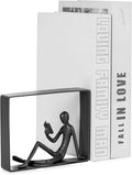 Sziqiqi Book Ends for Shelves Decorative: Cast Iron Bookends for Books Cute Statue Book Ends on Bookshelf Human Sculpture Decoration - Geometric Bookend Unique Gift for Shelves Room Office Decorative-Ruum Studio Home
