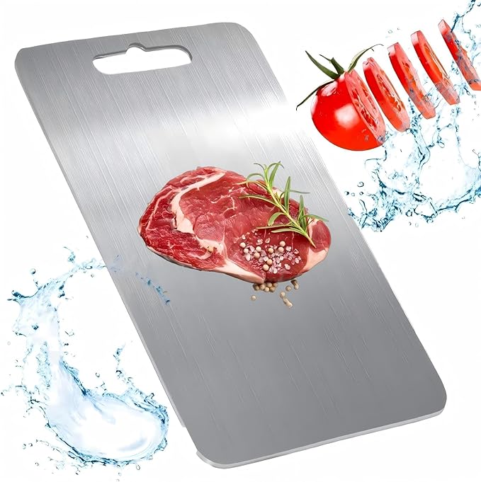 Titanium Cutting Board, 100% Pure Titanium Cutting Boards for Kitchen, Double Sided Food-Grade Chopping Board - Dishwasher Safe Easy to Clean (12"L x 9"W)-Ruum Studio Home