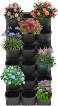 12Pieces 3-Pot Wall Planter Vertical Garden Plant Walls Wall Mounted Vertical Planter with Water-Storage Layer Stackable Wall-Mounted Flower Pot for Gardens, Balconies 180.78lbs Total Capacity (Black)-Ruum Studio Home