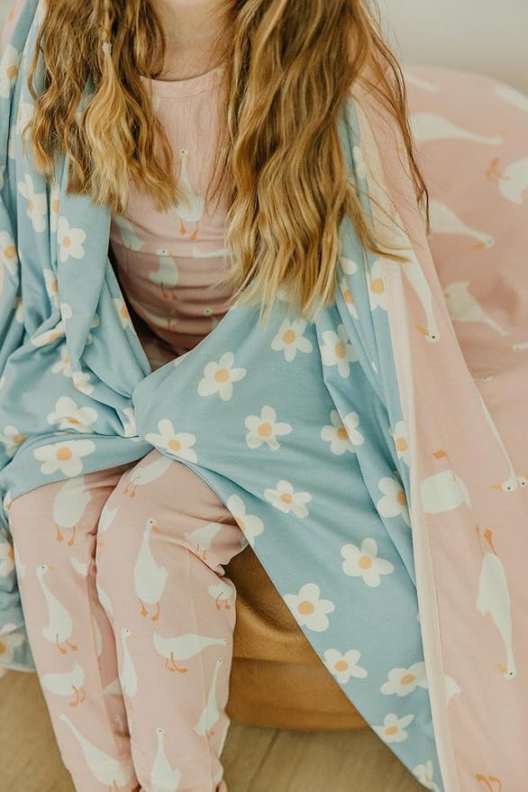 Copper Pearl Jumbo 3-Layer Baby Blanket: Soft Baby Quilts for Boys and Girls | Breathable, Cozy, Toddler Blanket | Baby Quilt for Newborns | 46x46 Premium Polyester/Rayon | Goosie-Ruum Studio Home