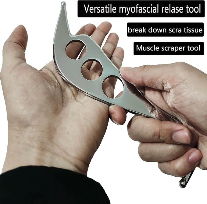 4 in 1 Stainless Steel Muscle Scraper Tool Set, Gua Sha Massage Scraper Scraping Tool Physical Therapy Massage Tools with Storage Case-Ruum Studio Home