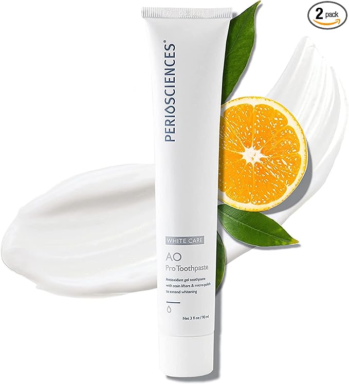 PerioSciences AO Pro Post Whitening Toothpaste with Nano Hydroxyapatite, Remineralizing, 3 fl oz / 90ml - Pack of 2-Ruum Studio Home
