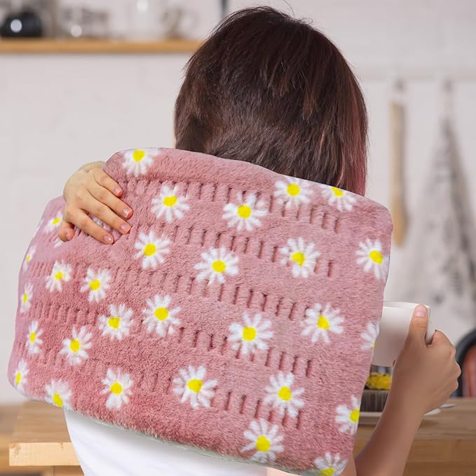 GOQOTOMO Flower Heating Pad for Back Pain Relief- 12" x 24"12 Heat Levels, 8 Timers Stay on, Machine Washable -F1224-Ruum Studio Home