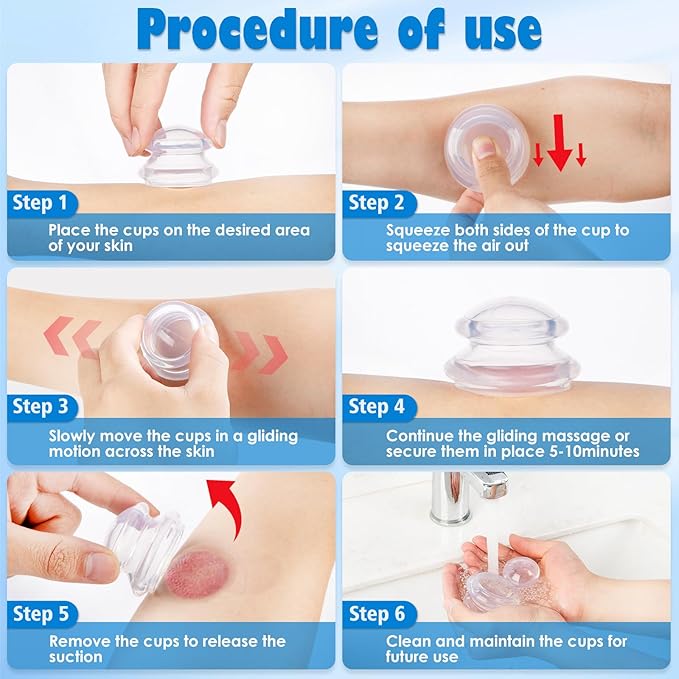 15pcs Cupping Therapy Set-Professional Silicone Cupping, Suitable for Facial Body Massage/Deep Myofascial Release/Pain Relief/Muscle Relaxation & More (Clear,15pcs)-Ruum Studio Home