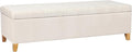 Joveco Storage Ottoman Bench, 51" Rectangle Long Bench, for Bedroom, End Foot of Bed, Living Room, Entryway, Beige-Ruum Studio Home