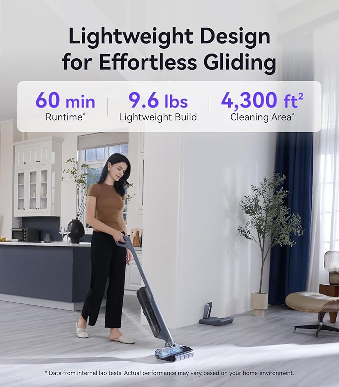 NARWAL S30 Pro Wet Dry Vacuum Cleaner with 20000Pa Suction, Cordless Vacuum Mop for Hard Floors, Tangle-Free Hair-Cutting, 180° Lie Flat, 194°F Self-Cleaning, Disposable Waste Bag, Edge Cleaning-Ruum Studio Home