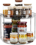 LAMU 2 Tier Lazy Susan Turntable Organizer 9.25'' Rotating Spice Rack Organization for Cabinet, Kitchen, Pantry, Countertop, Bathroom, Vanity, Medicine Cabinet Organizer, Grey-Ruum Studio Home