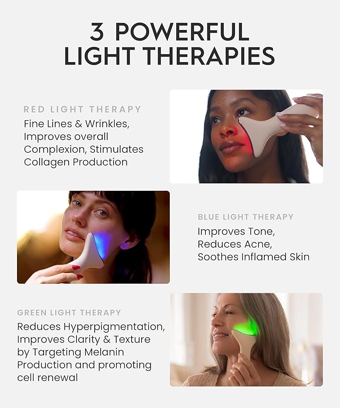 REVO Genie | Face & Neck Beauty Massager with Ultra Powerful LEDs for Wrinkles, Fine Lines, Puffy Skin, Uneven Skin Tone, Lymphatic Drainage, Lifting & Firming Facial Sculpting Tool with Light Therapy-Ruum Studio Home
