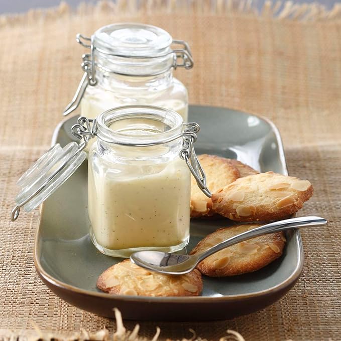 Spice Jars, 12 Pack 4oz Small Glass Jars with Airtight Hinged Lid, With 12 Spice Labels & Silicone Funnels, Airtight Glass Jars for Spices, Art Craft Storage (12 Pack)-Ruum Studio Home