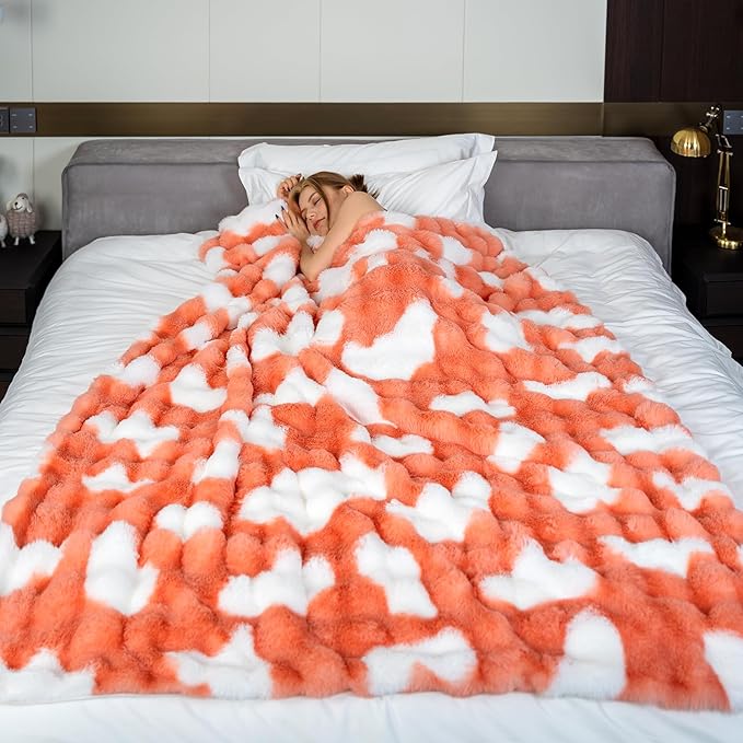 Soft Cow Print Blanket for Couch, Bed, or Living Room – Cozy and Decorative Imitation Rabbit Fur Throw for Home, Seasons and Relaxation-Ruum Studio Home