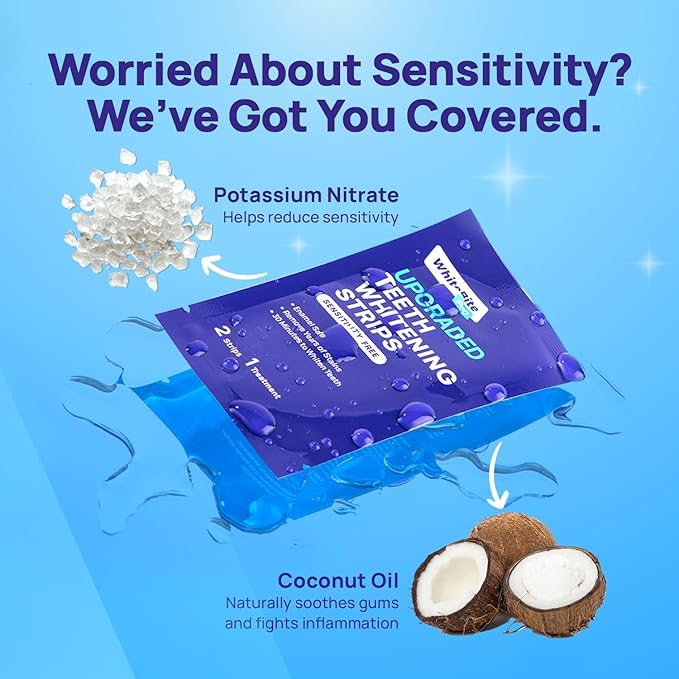 Whitebite Pro Upgraded Teeth Whitening Strips 14 Strips (7 Treatments) | Enamel-Safe | Deep Stains Removal | Non-Slip Design | Whitening Without Any Harm | Mint-Ruum Studio Home