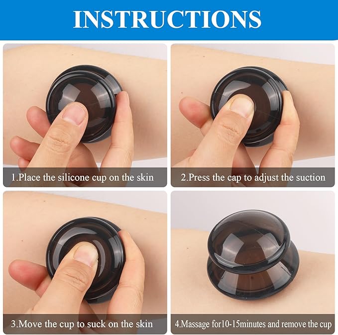 Silicone Cupping Therapy Sets, Cupping Kit for Massage Therapy,Anti Cellulite Cup, for Cellulite Reduction Joint Pain Muscle Pain-Ruum Studio Home