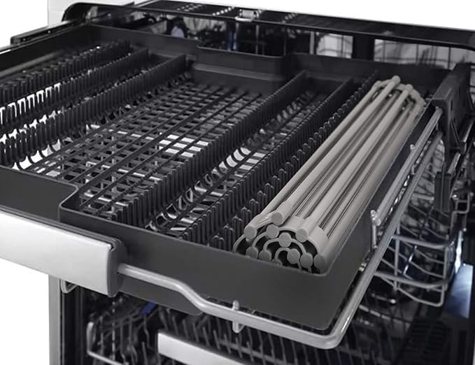 Surpahs Over Sink Foldable Multipurpose Roll-Up Dish Drying Rack, Silicone Wrapped Stainless Steel, Warm Gray, 20.5" x 15.5"-Ruum Studio Home