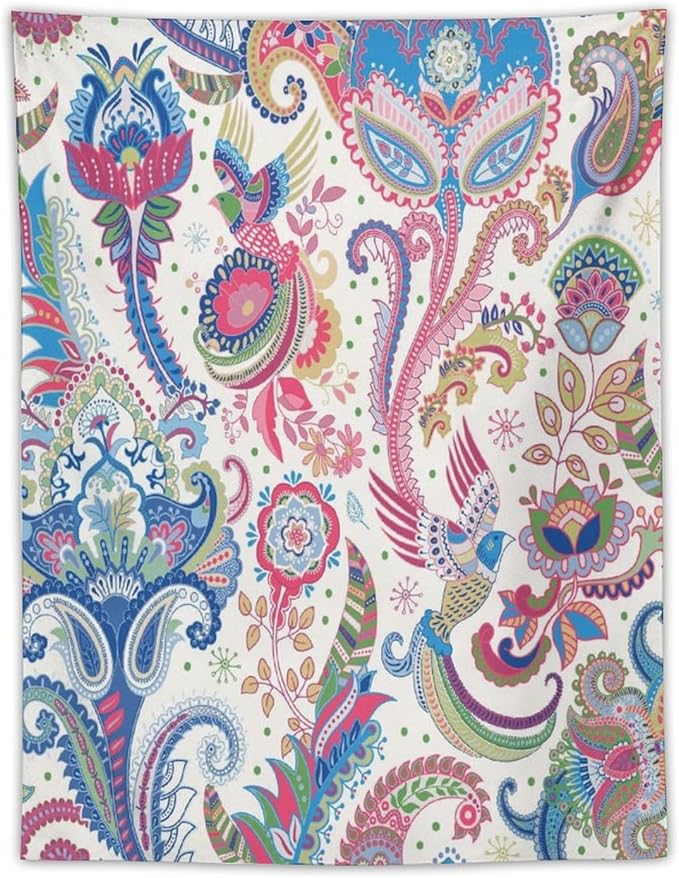 ICMOLYYENLO Boho Green Leaves Tapestry, Mid Century Abstract Tropical Palm Leaves Modern Minimalist Geometric Wall Hanging, Neutral Home Decor Art for Living Room Bedroom Dorm 60x60 Inch-Ruum Studio Home