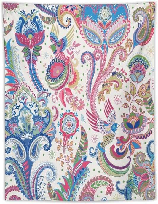 ICMOLYYENLO Boho Green Leaves Tapestry, Mid Century Abstract Tropical Palm Leaves Modern Minimalist Geometric Wall Hanging, Neutral Home Decor Art for Living Room Bedroom Dorm 30x40 Inch-Ruum Studio Home