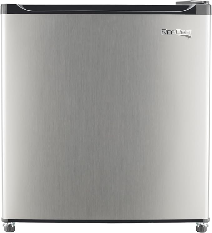 RecPro 1.7 Cu Ft 12V RV Refrigerator | Compact Fridge with Reversible Door, 2L Bottle Door Storage, 7 Temp Settings | Eco-Friendly R600A, Leveling Feet, Wire Shelf | 19.5”H x 17.5”W x 19.8”D-Ruum Studio Home