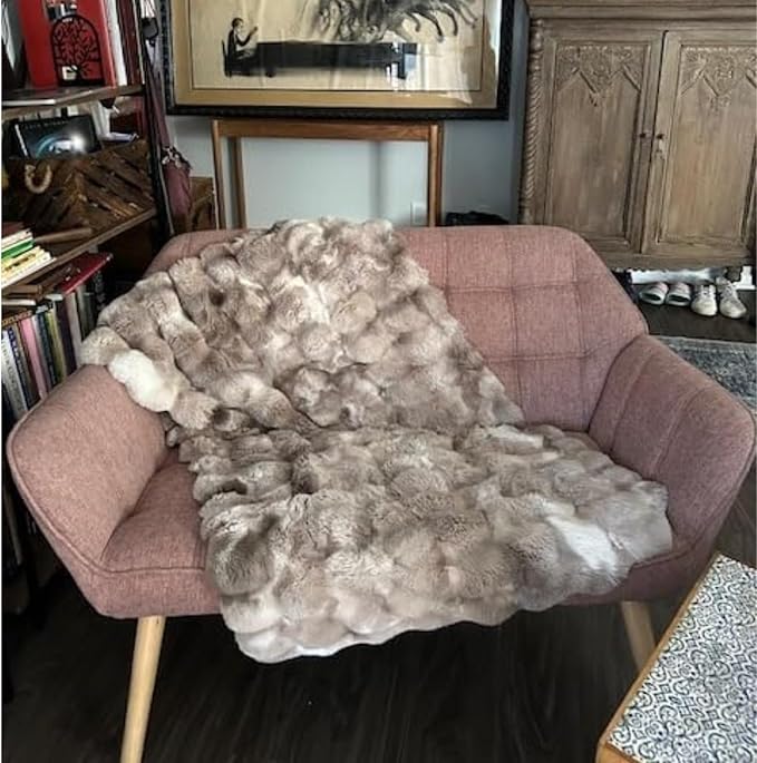 48”Small Loveseat Sofa, Modern Linen Upholstered Mini Couch 2-Seater Fluffy Love Seat with Quilting Backs and Wood Legs for Small Space Living Room, Bedroom, Pink-Ruum Studio Home