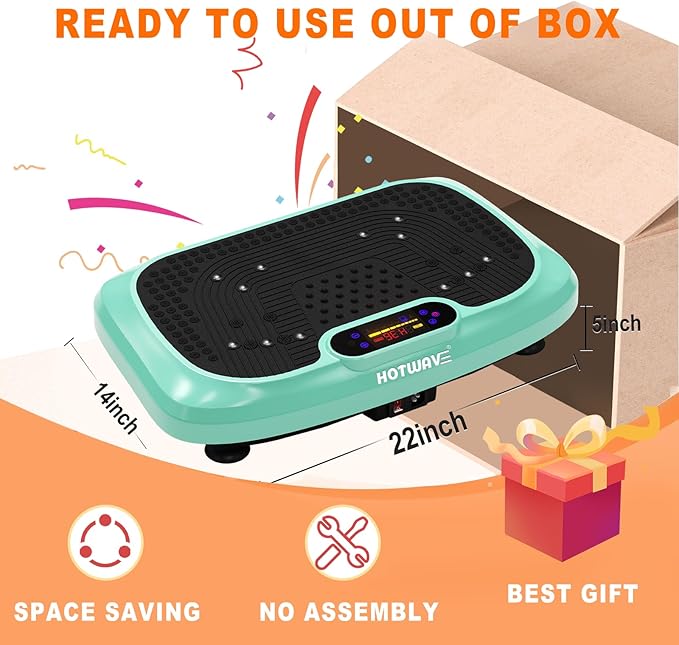 HOTWAVE Vibration Plate Exercise Machine for Lymphatic Drainage, Power Vibrating Plates Platform for Weight Loss - Whole Body Shaker Vibration Plate Machine Home Gym Shaping Fitness Workout-Ruum Studio Home