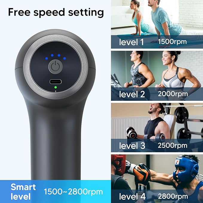arboleaf Massage Gun Deep Tissue - Althletic Percussion Muscle Back Massager for Pain Relief Powerful Electric Massage Gun with Case, Portable, Handheld-Ruum Studio Home