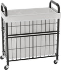 Laundry Hamper 3 Section, 145L Rolling Laundry Sorter Basket with Wheels, 3 Compartment Clothes Organizer Cart, Pull-Out Removable Bags for Laundry Room, Bathroom, Bedroom, White-Ruum Studio Home