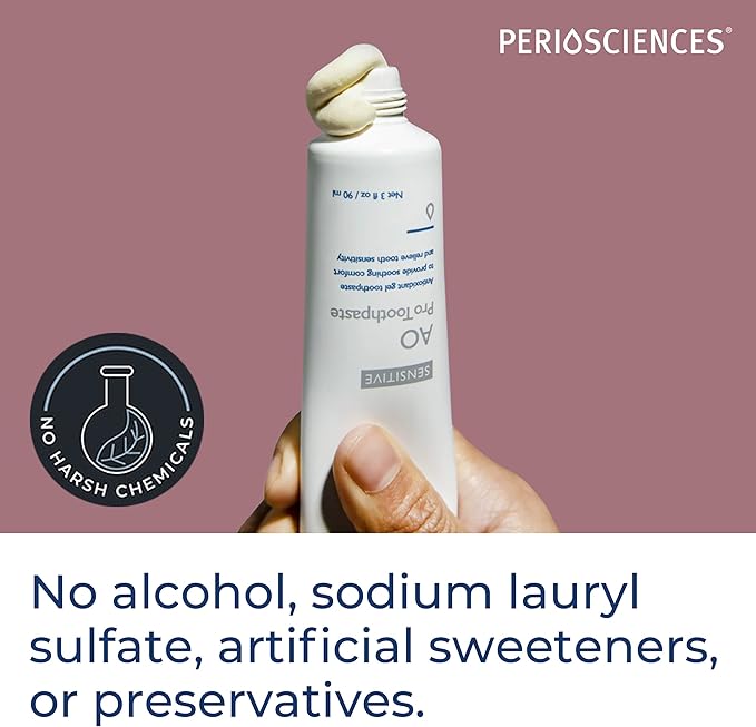 PerioSciences Sensitive AO Pro Toothpaste with Nano Hydroxyapatite 3 fl oz / 90ml - Pack of 2-Ruum Studio Home