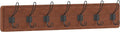 HBCY Creations Rustic Brown Solid Wood Wall Mounted Coat Rack with Shelf, 7 Hooks, 34" Long - Kitchen, Mudroom, Entryway, Bathroom - Includes Mounting Hardware, Coat Hanger, Dog Leash Hooks-Ruum Studio Home