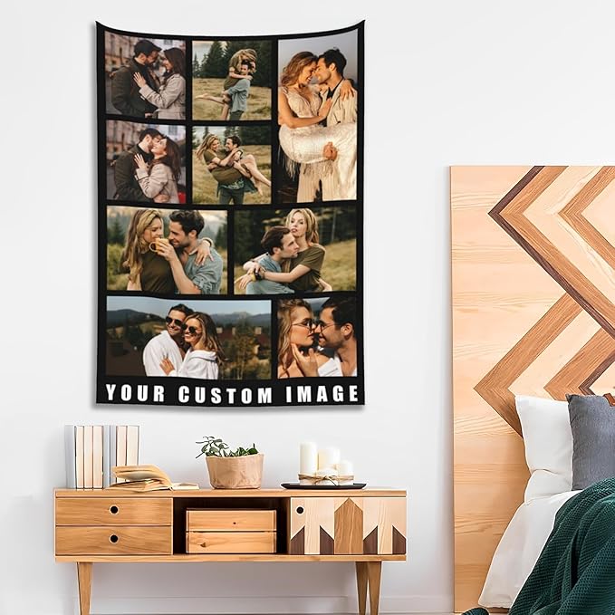 Custom Tapestry For Wall Bedroom Custom Backdrop Personalized Image Text Photo Customized Funny Tapestry Banners And Signs Multiple Pictures Vertical Tapestrys-Ruum Studio Home