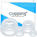 Cupping Warehouse Supreme 4 Intermediate Pro 5560 Beginner Silicone Cupping Set – 4 Cups for Body Sculpting, Massage Therapy, Pain Relief, Cellulite Reduction (S1.3, M1.6, L2.1, XL2.75)-Ruum Studio Home