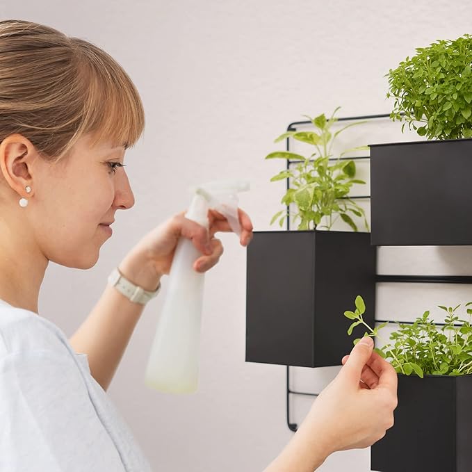 KASSELL Vertical Garden Wall Planter. Wall Mounted for Indoor Outdoor. All Metal Black Vertical Planter with No Assembly Required. Planter for Indoor Plants Flowers, Herbs, Succulents and Plants-Ruum Studio Home