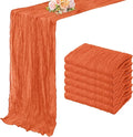 Orange Cheesecloth Table Runner 6 Pack 10FT Boho Fabric Rustic Cheese Cloth Table Runner for Wedding 20 x 120 Inch Long Bridal Shower Baby Shower Gauze Sheer Birthday Party Table Decorations-Ruum Studio Home