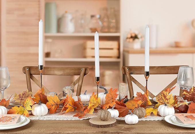 Lvydec 2 Pack Maple Leaves Fall Garland Clearance - 5.9ft/Strand Artificial Fall Foliage Garland Colorful Autumn Leaves Decoration for Home Wedding Party Halloween Thanksgiving-Ruum Studio Home