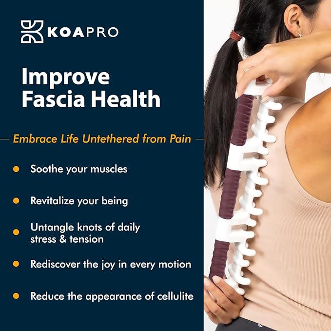 KOAPRO Facia Blaster for Cellulite and Sore Muscles – Large, Full Body Manual Trigger Point Massager for Deep Tissue Relief on Back, Neck, Legs, Myofascial Release Tool Alleviates Tension and Aches-Ruum Studio Home