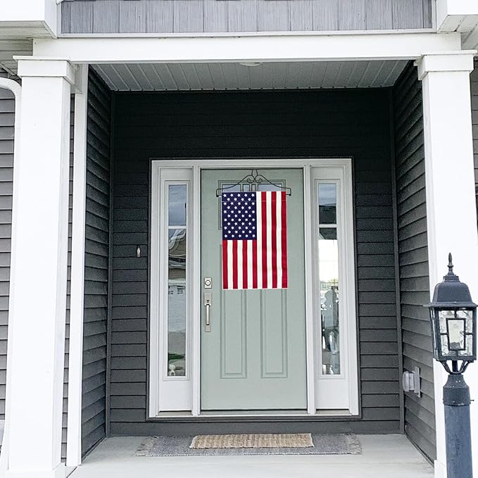 TOPFLAGS Garden Flag Holder with American Flag Garden Flag Banner Hanger for Wall Outside Yard Small 12x18 Inch-Ruum Studio Home