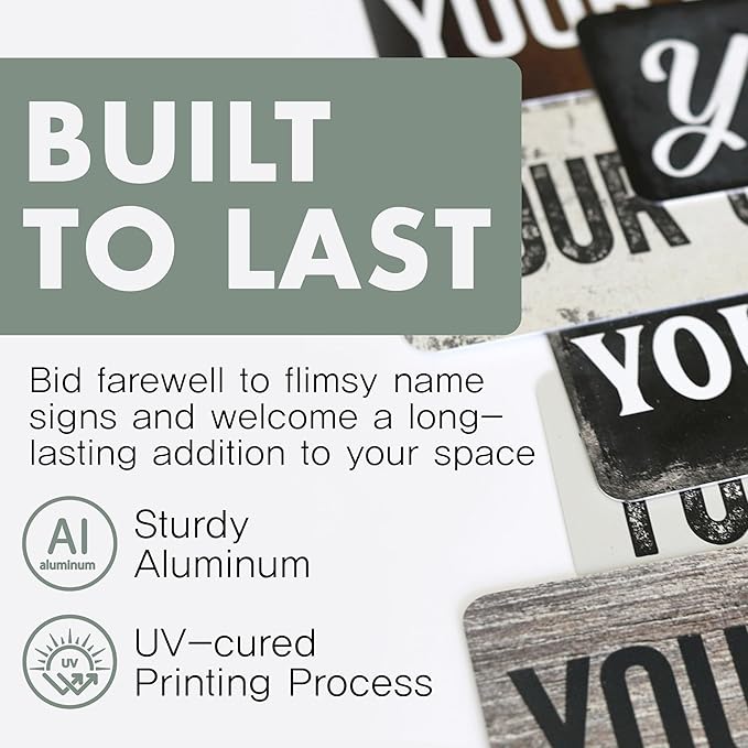Rustic Custom Metal Sign - Custom Sign for Indoor or Outdoor Use (Rustic Tan Border)-Ruum Studio Home