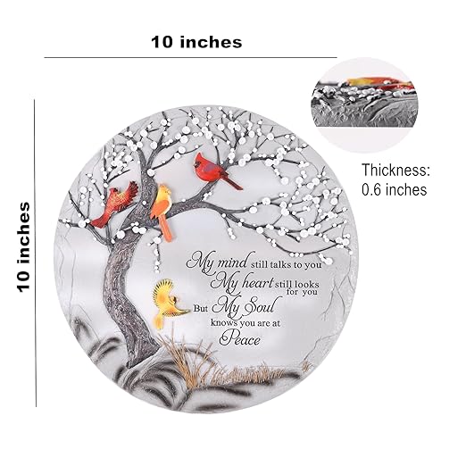 Cardinal Memorial Graden Stones, Garden Stones in Memory of Loved Ones, Memorial Gifts for Loss of Mother Father, Memorial Stepping Stones for Outdoor Decor, Memorial Gifts-Ruum Studio Home