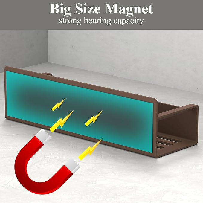 6 Pack Magnetic Spice Rack Organizer for Refrigerator and Oven, Brown Fridge Organizers and Storage for Kitchen-Ruum Studio Home