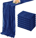 10FT 6 Pack Royal Blue Cheesecloth Table Runner 20 x 120 Inch Long Rustic Gauze Cheese Cloth Table Runner for Wedding Bridal Baby Shower Table Decorations Boho Fabric Sheer Birthday Party Table Decor-Ruum Studio Home