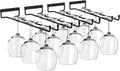 Sorbus Wine Glass Holder - 12 Inch Wall Mounted Wine Glass Rack for Under Cabinet Organization and Storage - Kitchen Shelves for Home Bar Holds Up to 4 Stemware Wine Glasses Each, 16 Total (4 Pack)-Ruum Studio Home