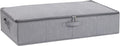 Underbed Storage Box, 23.6 x 11.8 x 5.9 Inch Clothes Organizer With Sturdy Structure and Reinforced Handles for Blanket, Sheets, Pillows, Towels, Shoes, Grey, 1 Pack-Ruum Studio Home