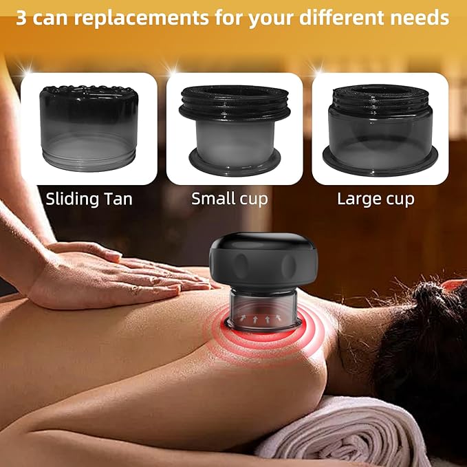 5-in-1 Smart Dynamic Cupping Therapy Set, Smart Cupping Therapy Massager, 12 Levels of Suction Strength and Temperature Control for Targeted Pain Relief, Knots, Aches, Portable Cupping Kit-Ruum Studio Home