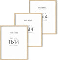 HAUS AND HUES Picture Frame, Beige Oak Wood, 11x14 inches, 3 Pack-Ruum Studio Home
