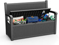 80 Gallon Storage Bench Waterproof and Lockable,Deck Box Outdoor Storage Furniture for Patio,Garden,and Porch – Perfect for Storing Garden Tools and Cushions(Black)-Ruum Studio Home