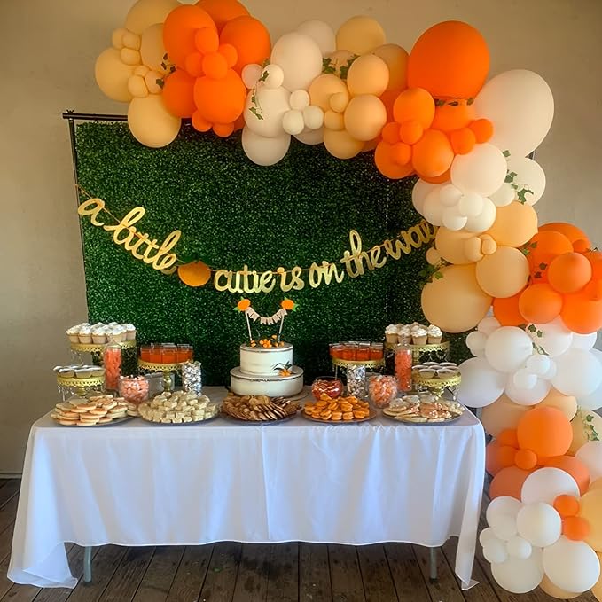 130pcs Orange Balloons Different Sizes 18" 12" 10" 5" Orange Matte Latex Balloons for Boys Girls Birthday Baby Shower Gender Reveal Wedding Gender Reveal Autumn Party Decorations-Ruum Studio Home