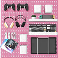 Pegboard Combination Kit, 25.2" x 25.2" Wall Mounted Storage Set with 4 Pegboards & 20 Accessories Hanging, Peg Boards Organizer-Ruum Studio Home
