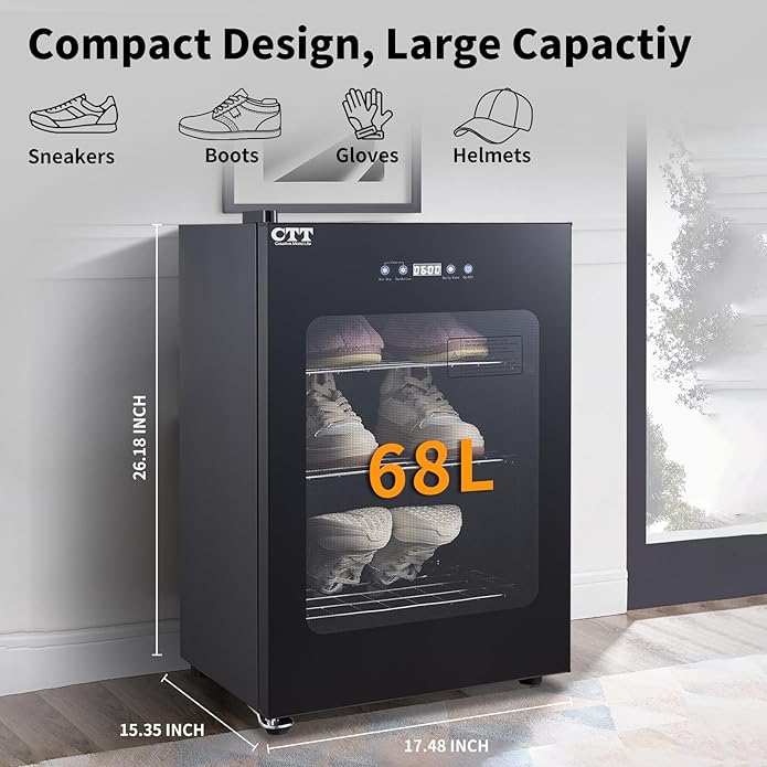CTT Boot Dryer for Work Boots, Shoe Dryer for Sneakers, Gloves, Helmet & Boxing Glove, Electric Boot Dryer with Pull-out Detachable Rack, 3 Drying Mode, Timer, Auto-shut Off-Ruum Studio Home