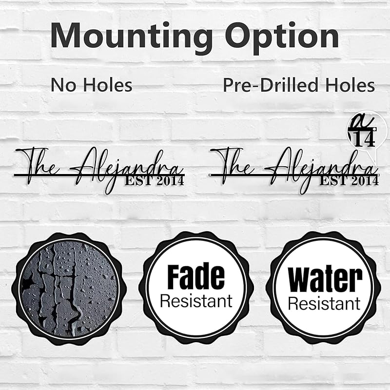 Personalized Family Name Sign | Custom Metal Sign | Metal Wall Art | Last Name Signs for Home | Wall Decor | Split Letter Monogram Sign | Home Letters | Wedding Gift | Housewarming Couples Gift-Ruum Studio Home