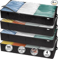 Closet Organizers and Storage - Maximize Space with Under Bed Storage Containers & Clothes Storage - Ideal Closet Organizer, Toy Storage Organizer & Underbed Storage (Black, 4 Pack)-Ruum Studio Home