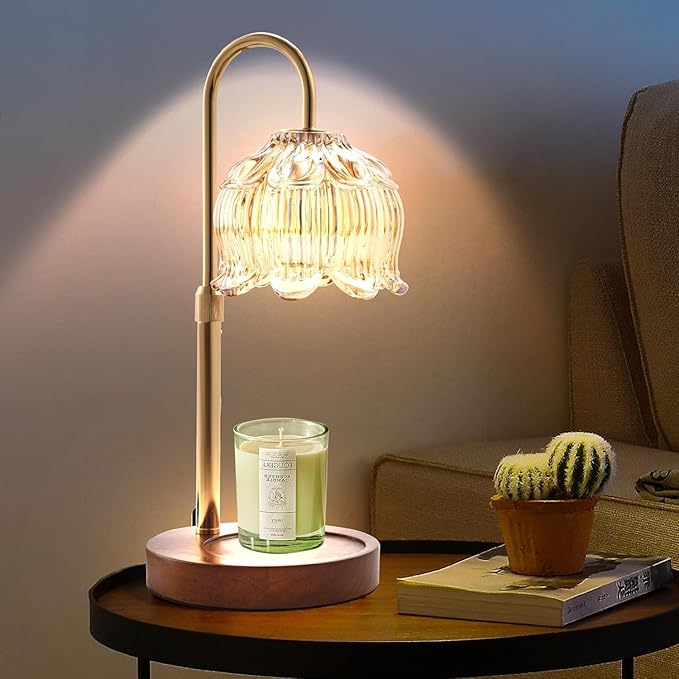 GEEZO Fragrance Candle Warmer Lamp，Electric Candle Warmer with Timer & Dimmer，Mom Christmas Birthday Gifts for Women, House Warming Gifts New Home Bedroom Decor-Ruum Studio Home
